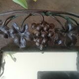 Wrought iron tray with mirror