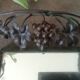 Wrought iron tray with mirror