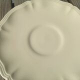 7 large saucers Sarreguemines in off-white faience