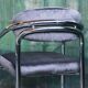 Fauteuil chromé postmoderne velours gris, roulettes