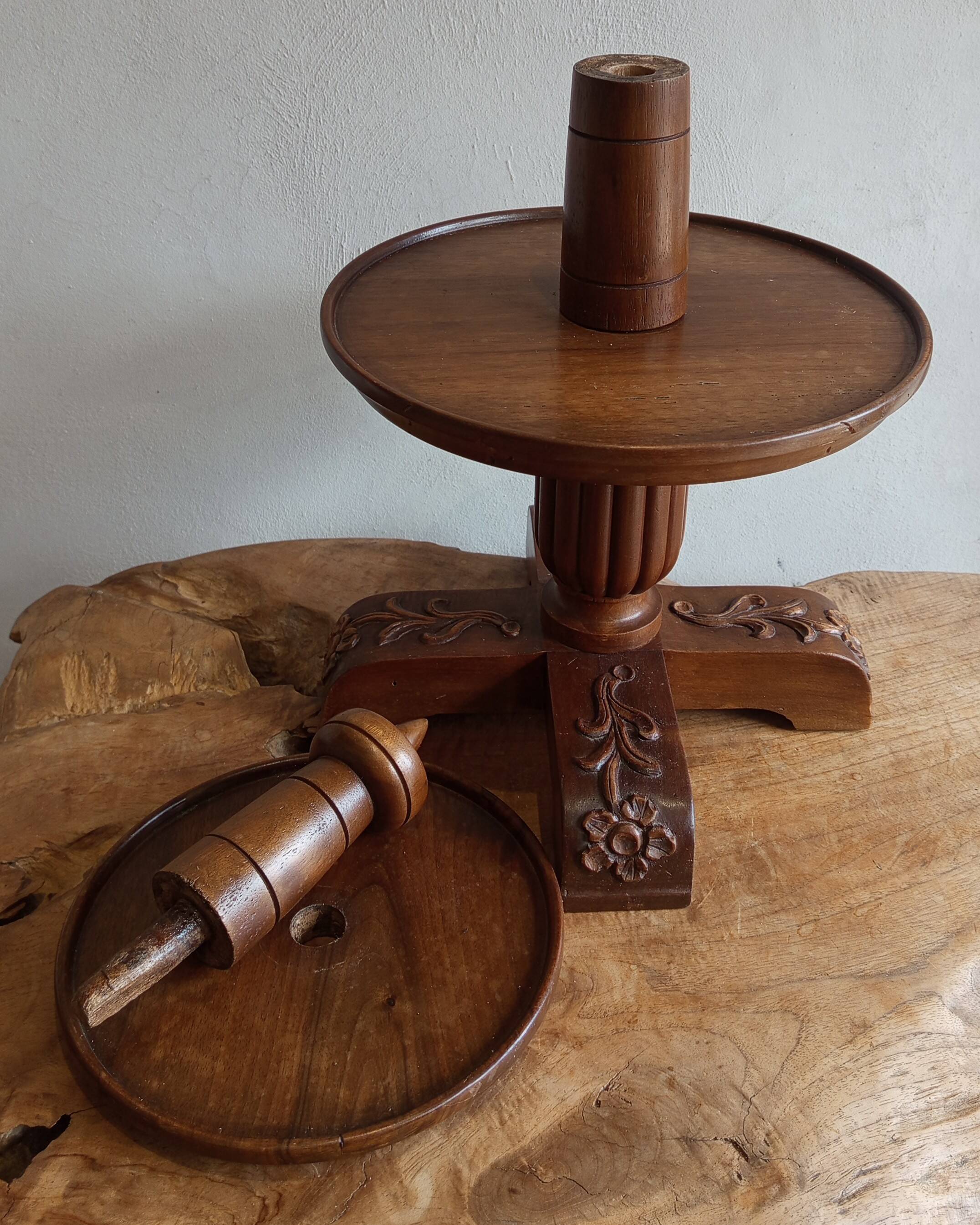 Serviteur de table présentoir en noyer 2 plateaux