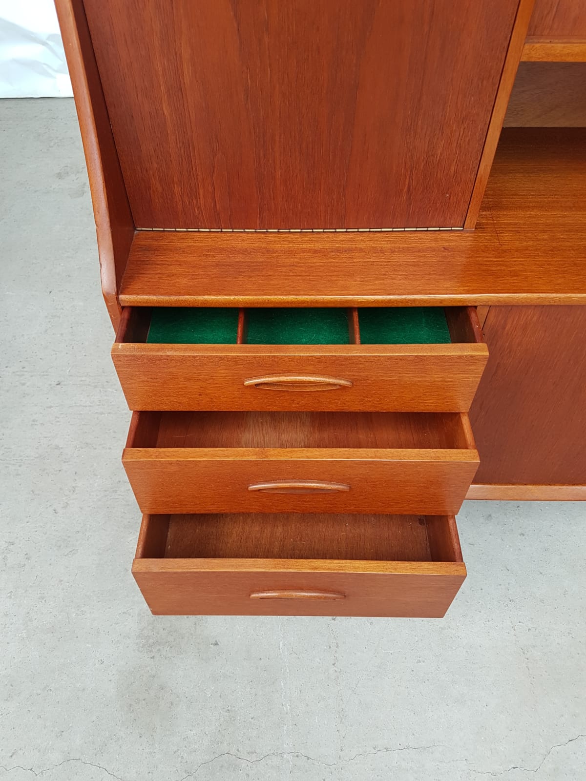 Vtg Mid Century Jentique Teak Highboard Sideboard Danish Scandi Design Retro 60s