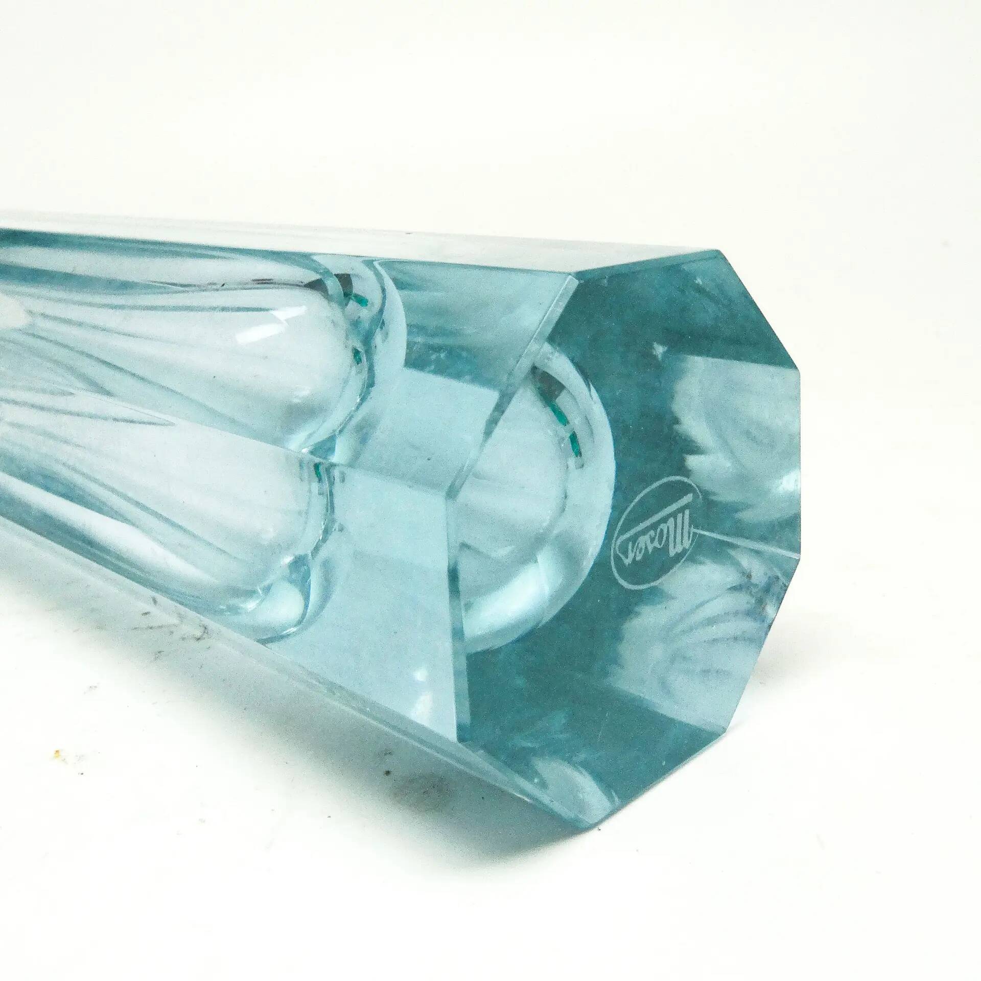 Art Deco vase, alexandrite crystal glass, Czechoslovakia, 1930s