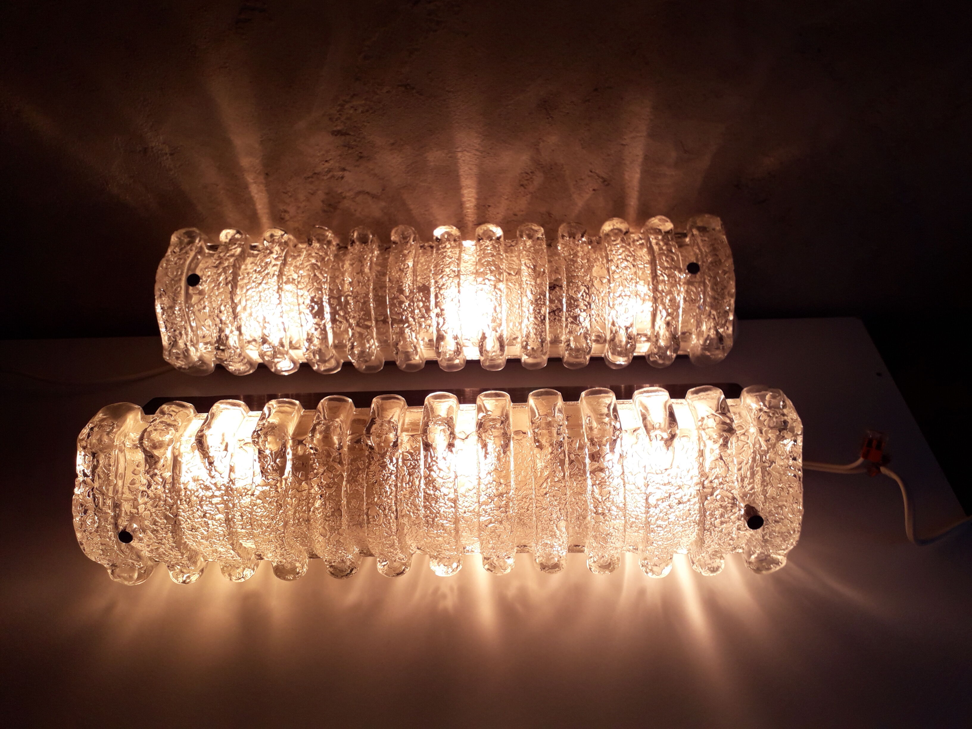 Pair of wall lamps Glashütte Limburg 70