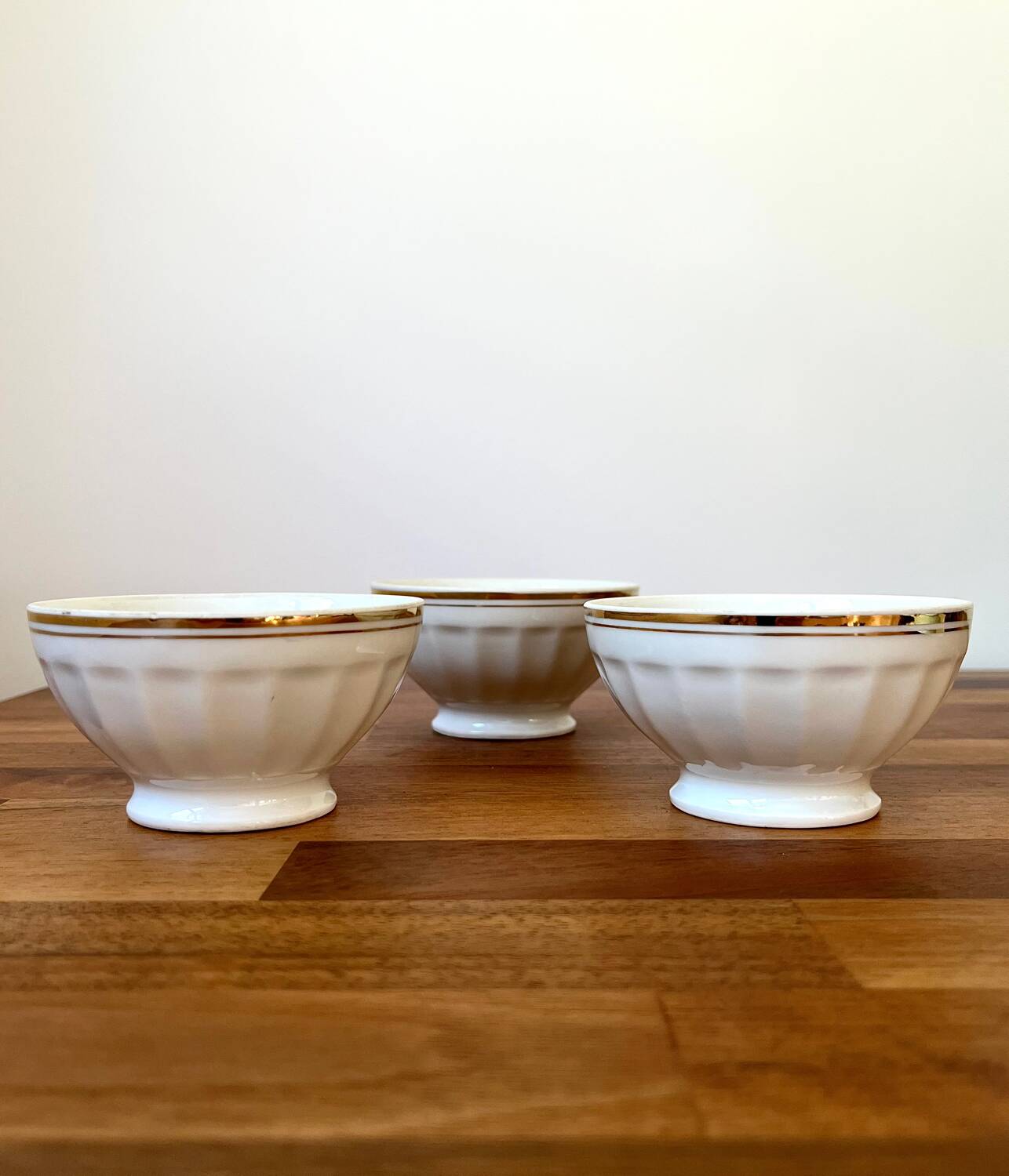 Antique faceted bowls