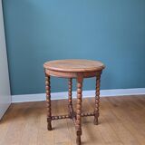 Side table with turned wooden legs