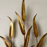 Gold metal leaf wall light