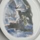 Hand painted porcelain plate with landscape decoration