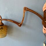 Mid-century teak wall lamp