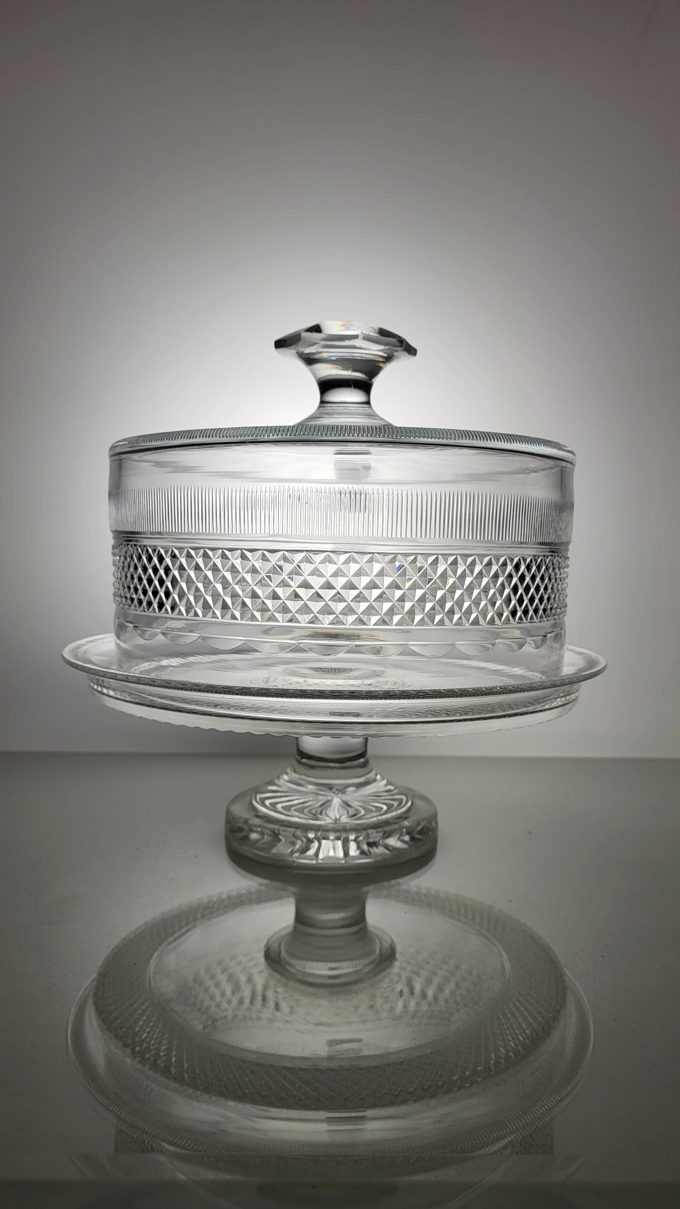 ancienne cloche à fromage, gâteaux soufflé coupé XIX ème