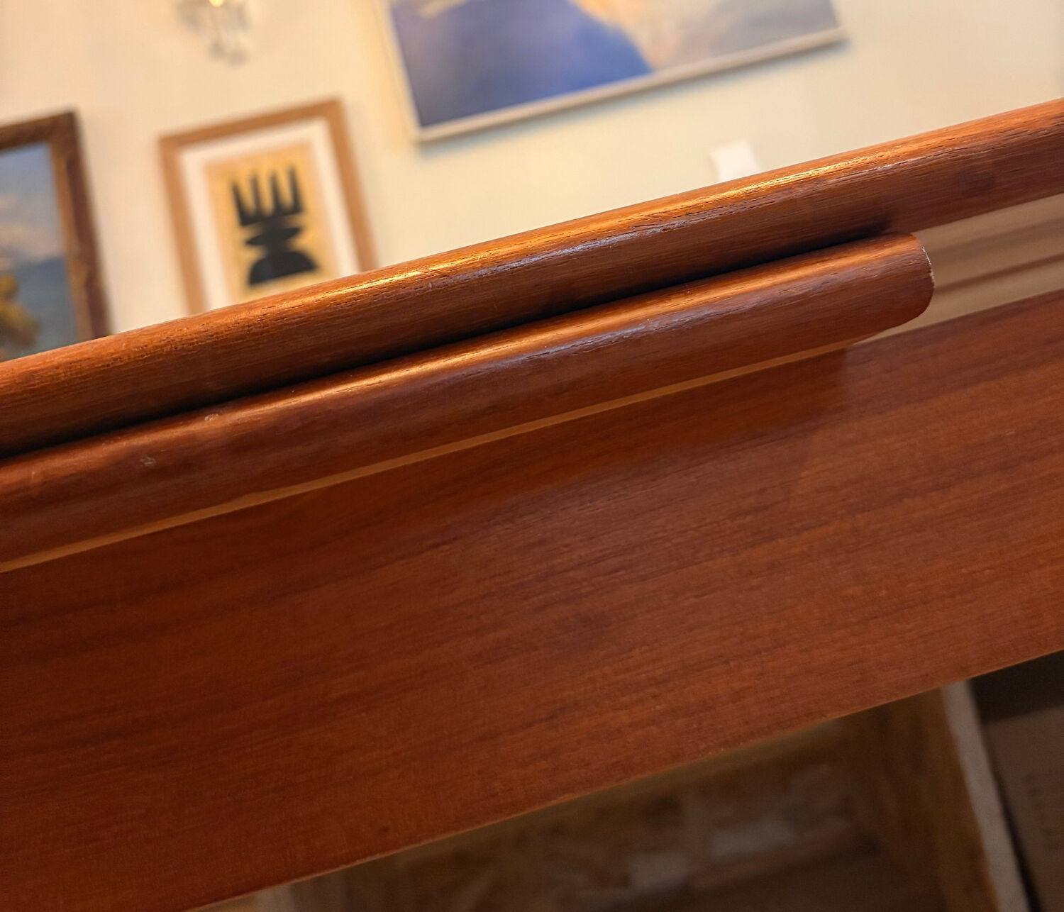 Table extensible vintage, deux rallonges