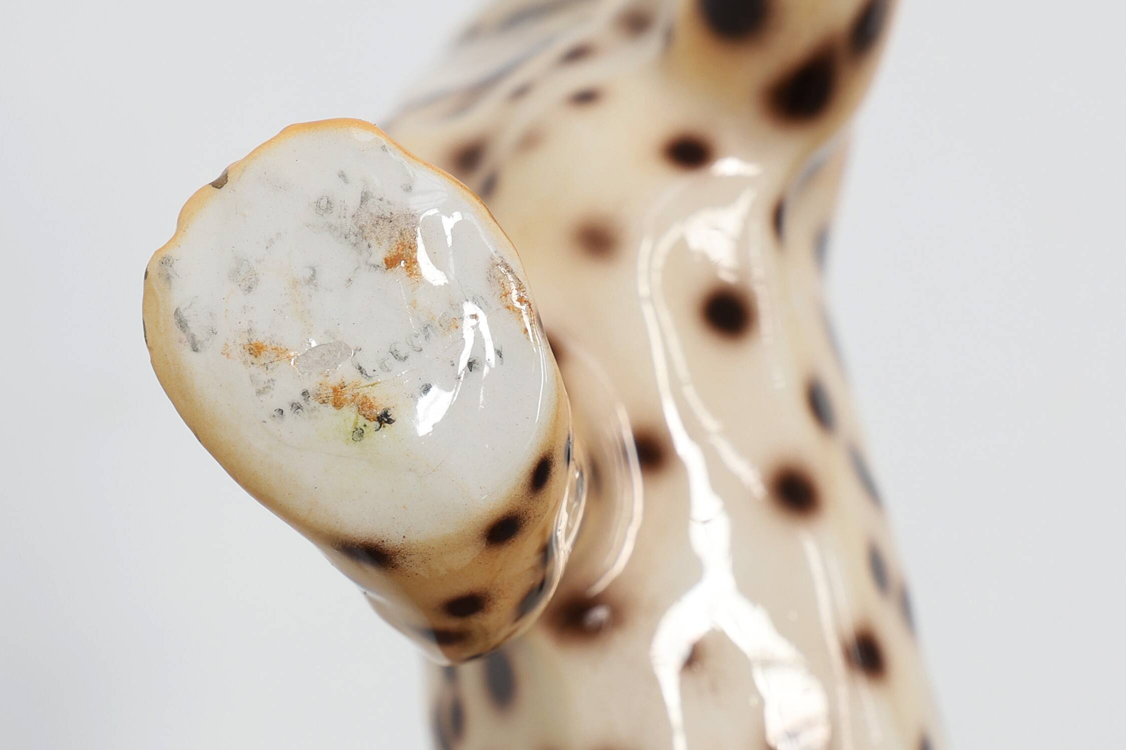 Hand‑Painted Ceramic Leopard Sculpture by Giovanni Rozan, Italy ca. 1950