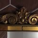 Golden wooden mirror - 87x51cm