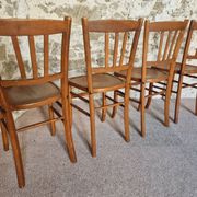 Set of 4 vintage Luterma beech bistro chairs – 1950s