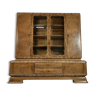 Art deco bookcase with walnut veneer, 1940s