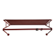 Vintage perforated red metal shelf