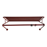 Vintage perforated red metal shelf