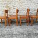 Chaises Maison Regain  en orme et cuir
