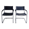 Paire fauteuils vintages tubulaires