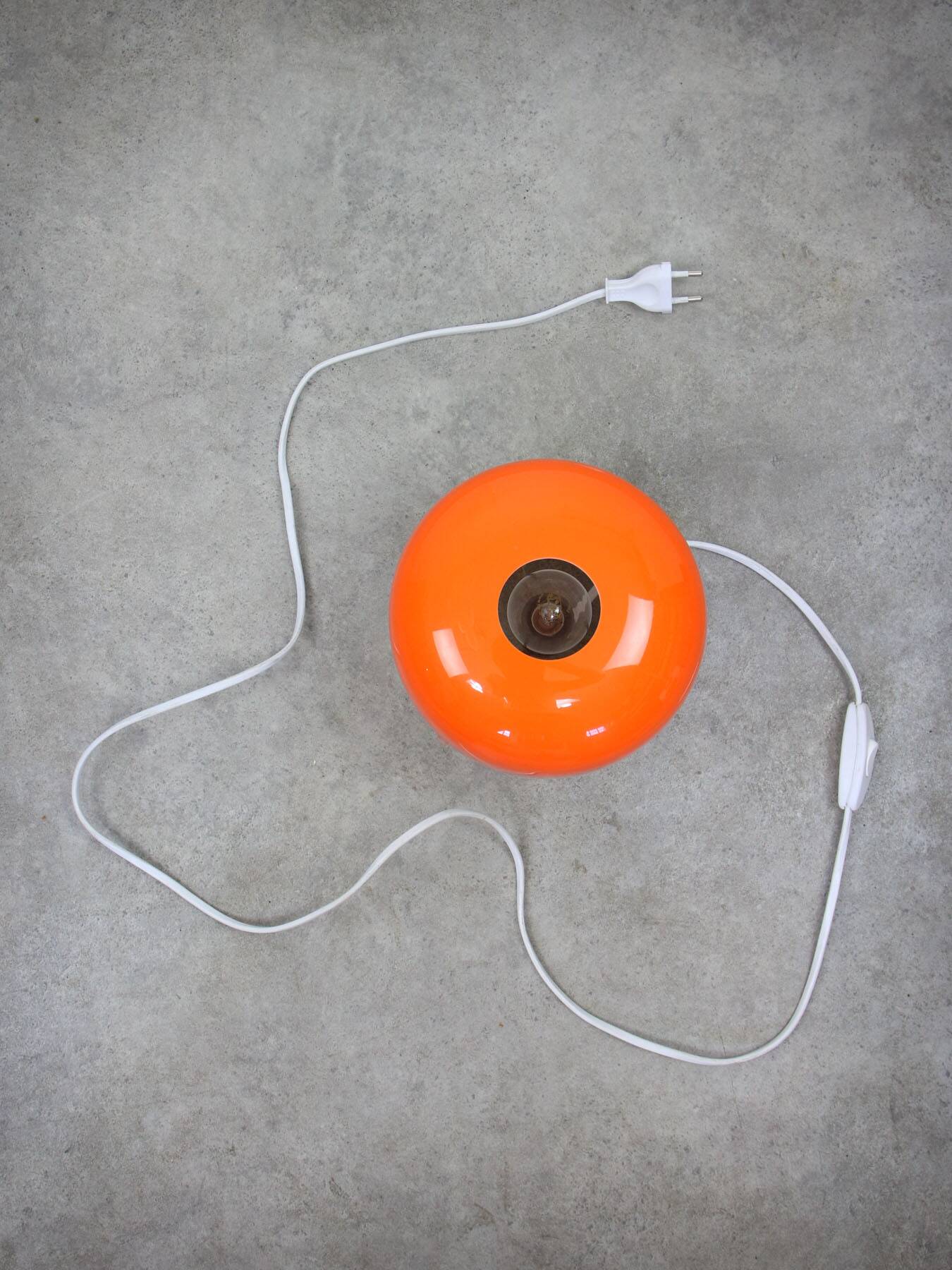 Rare Orange Mushroom Table Lamp by Luigi Massoni for Guzzini, 1970s