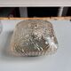 Square amber glass wall light