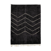 Modern Moroccan carpet black