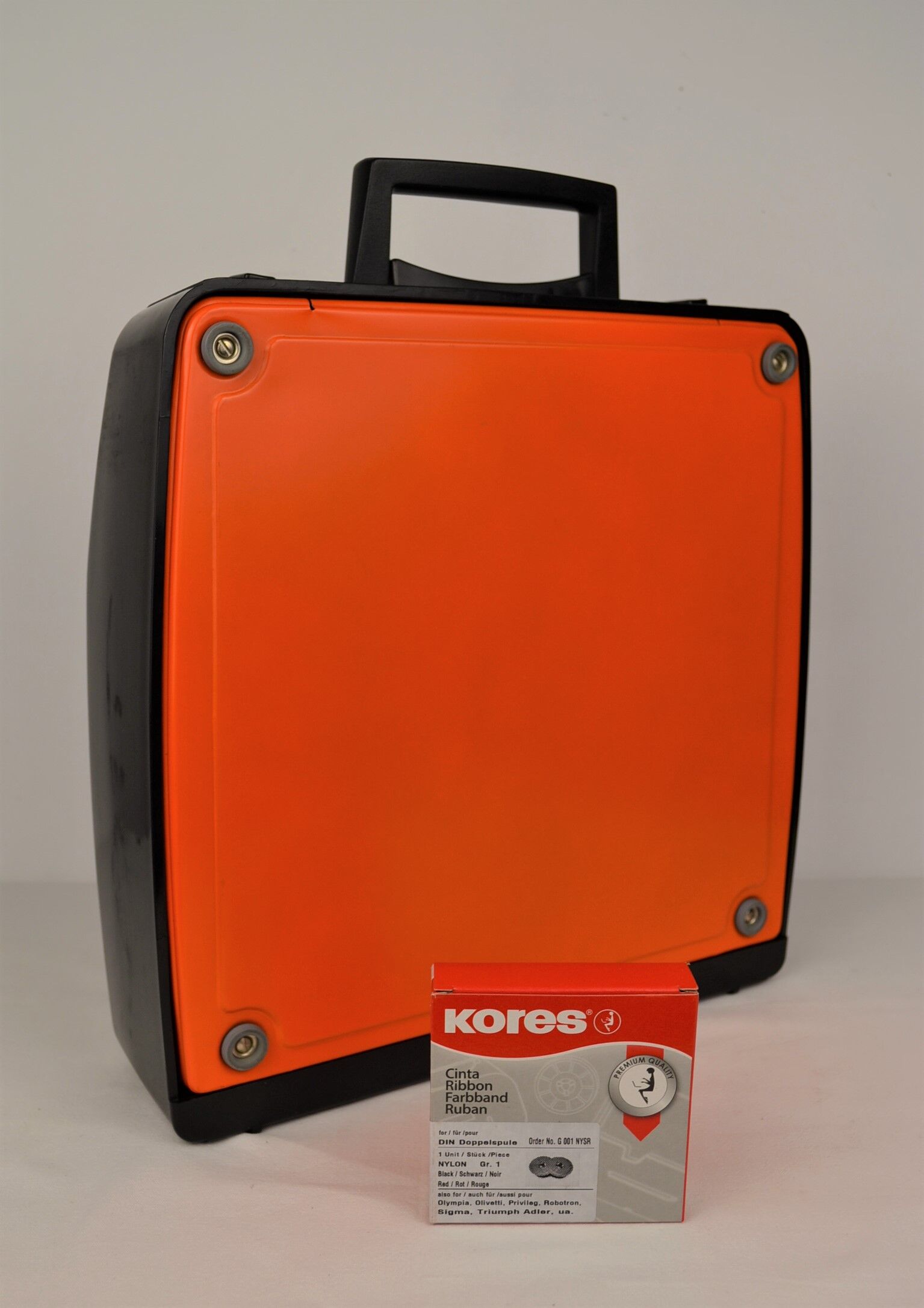 Typewriter Brother 210 orange 1970s