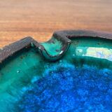 Ashtray or bowl in brutalist studio pottery by Gerhard Liebenthron, mid-century, 1960s, 1968.