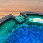 Ashtray or bowl in brutalist studio pottery by Gerhard Liebenthron, mid-century, 1960s, 1968.