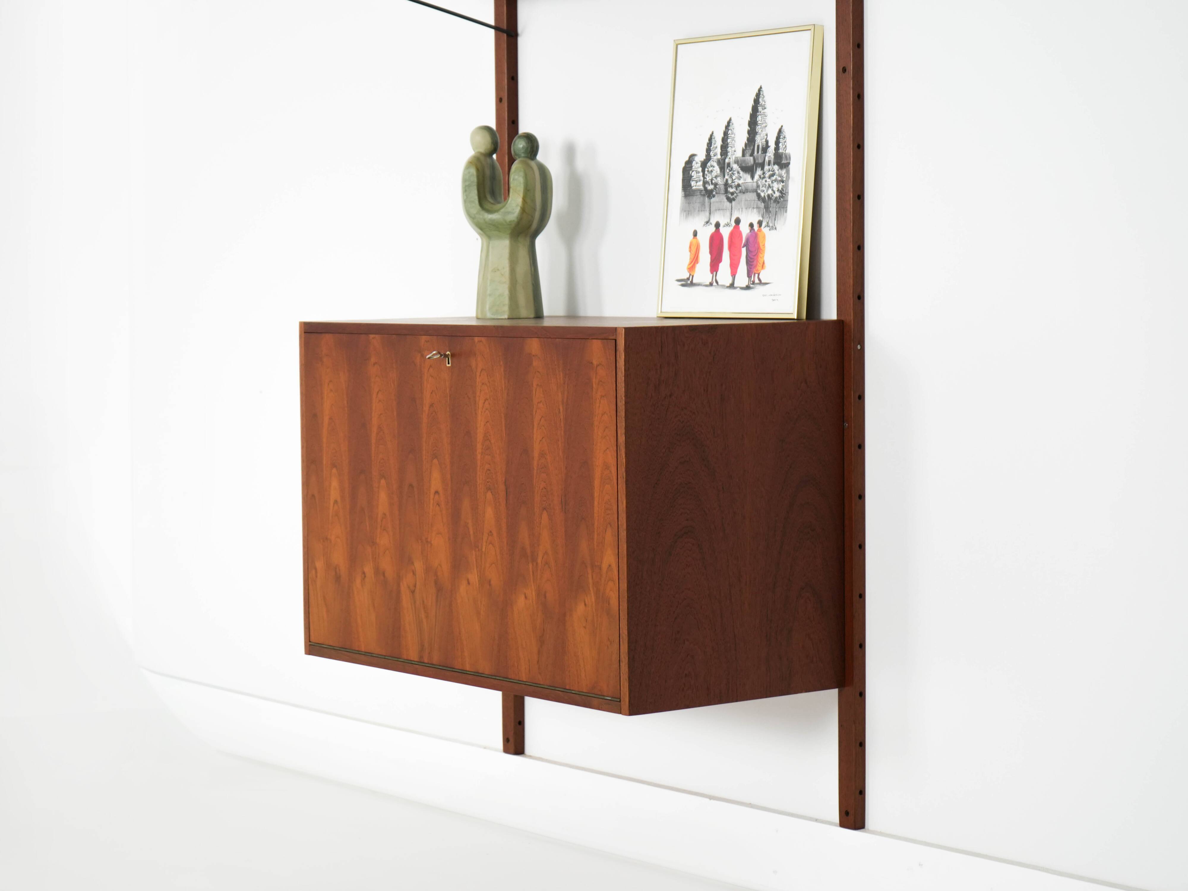 Teak shelving unit, Danish design, 1960s, made in Denmark