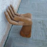 Vintage wooden hand-shaped chair