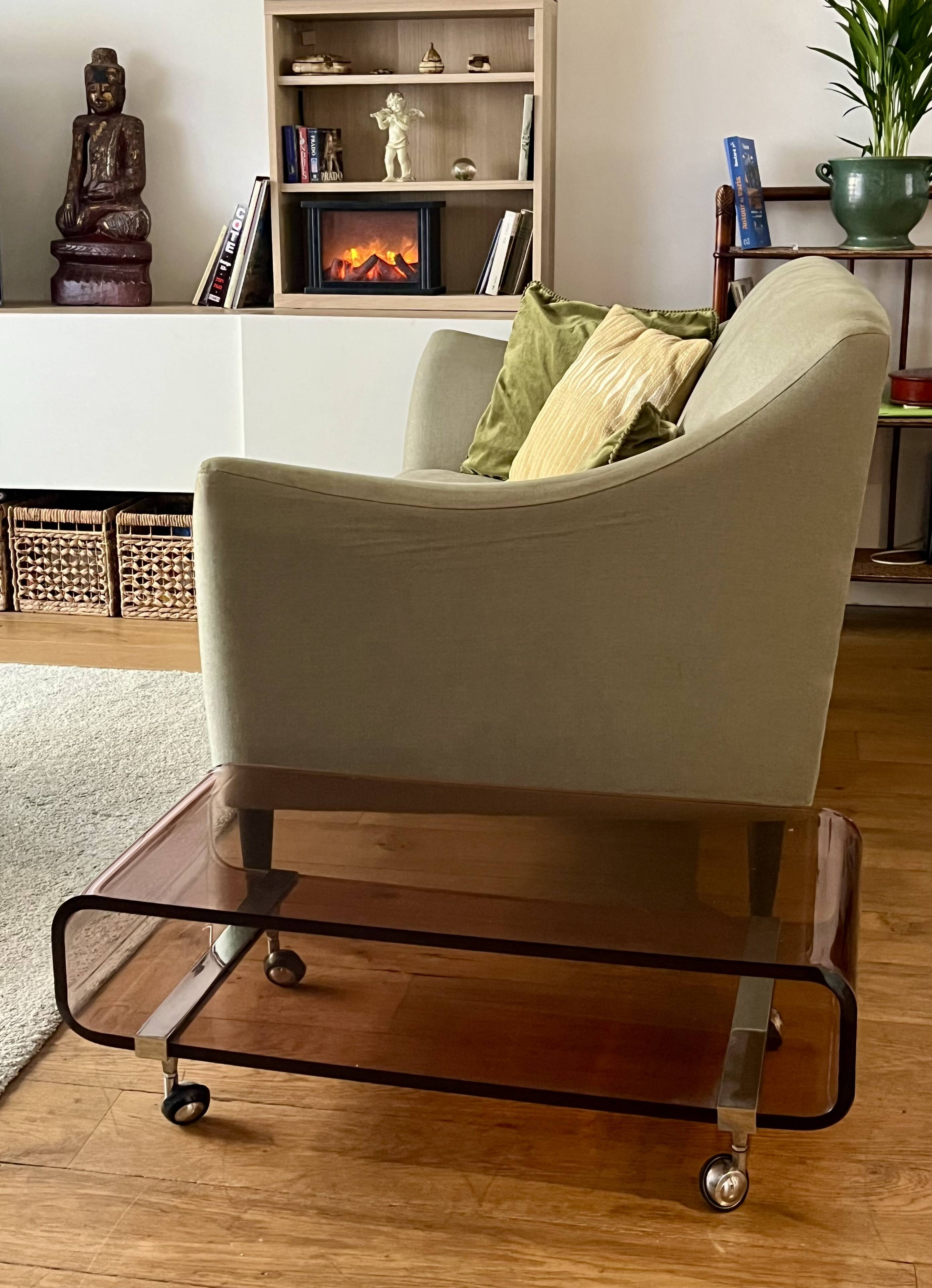 Plexiglass coffee table -Michel Dumas- Rochebobois- Very good condition