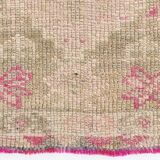3x13 Rug For Kitchen Pink Beige Herki Vintage Runner Rug, 79x402Cm SK 4146