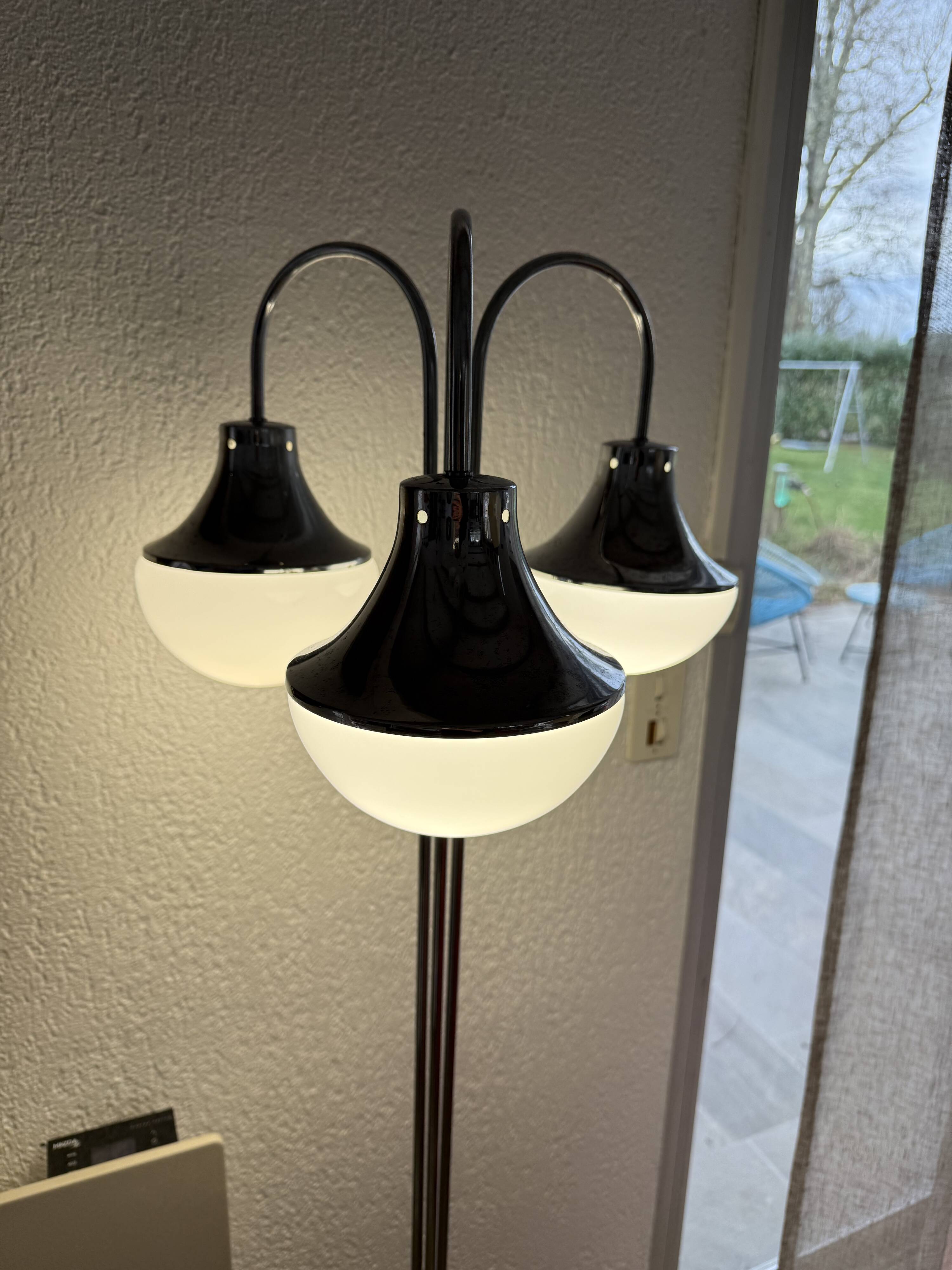 Vintage Italian three-light floor lamp