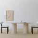 Natural travertine calypso oval dining table 240x100
