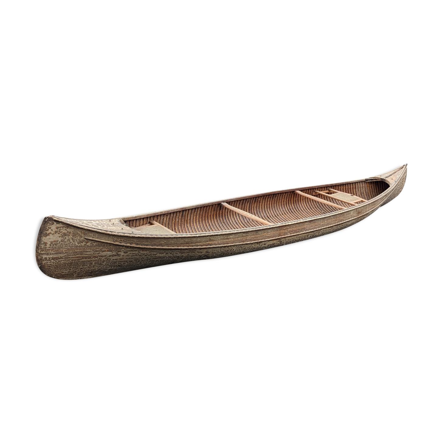 Large canoe Chauviére 1900 + 5 Pair of paddle