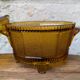 Amber glass bonbonnière with lid