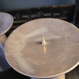Paire de bougeoirs scandinaves en aluminium