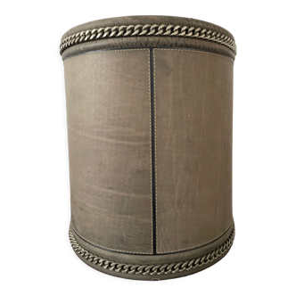 Leather wastepaper basket 1950