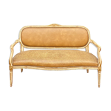 Louis XVI Period Laqué Wooden Bench Italian Work