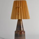 Unique Scandinavian Modern Brutalist Ceramic Table Lamp by Tilgmans, Sweden