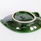 Vintage green ceramic duck dish, pocket tray or soap holder.