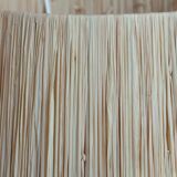 Sandstone lamp, raffia lampshade, 70s