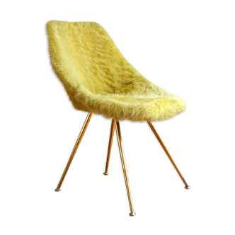 Chaise moumoute design 1950s