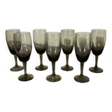 Small smoked glass flutes