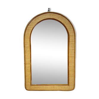 Rattan mirror