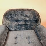 Pair of armchair - vintage - 1960s / 70s - petrol blue color.