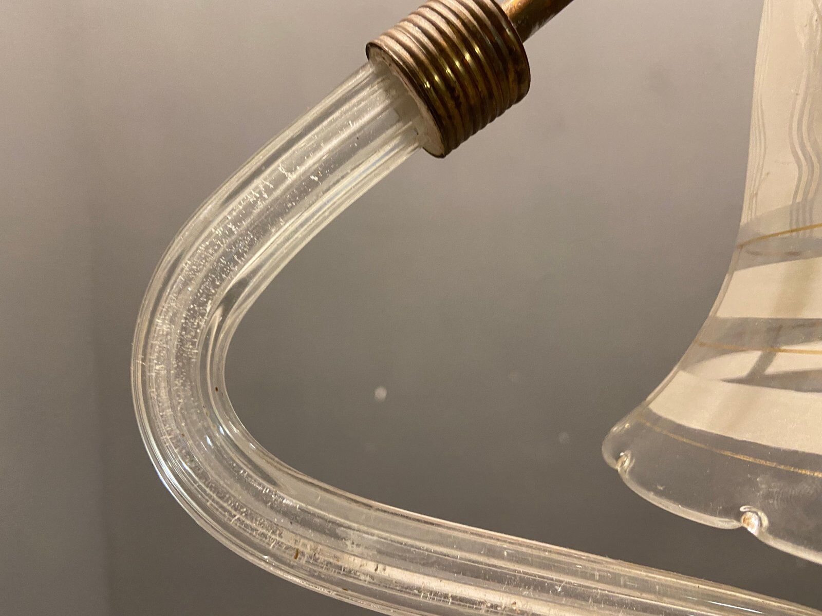 Italian Art Deco Murano Glass Pendant Lamp