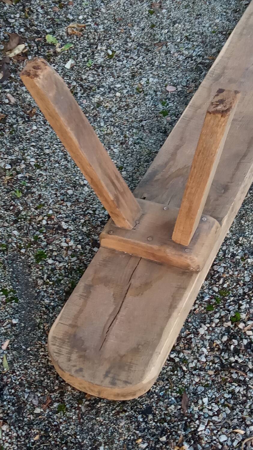 19th century oak farm bench