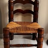 Pair of low oak chairs